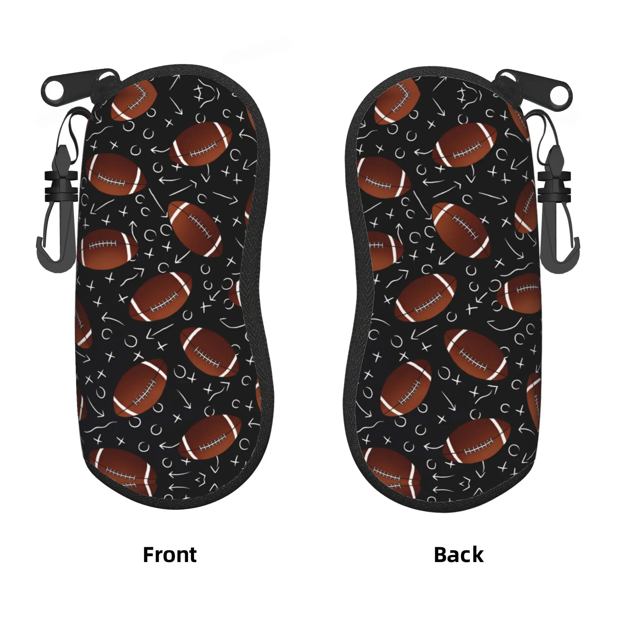 Baseball Lace Glasses Case  Zipper Sunglasses Case Retro Travel Eyeglass Cases Cover Male Female Eyewear Storage