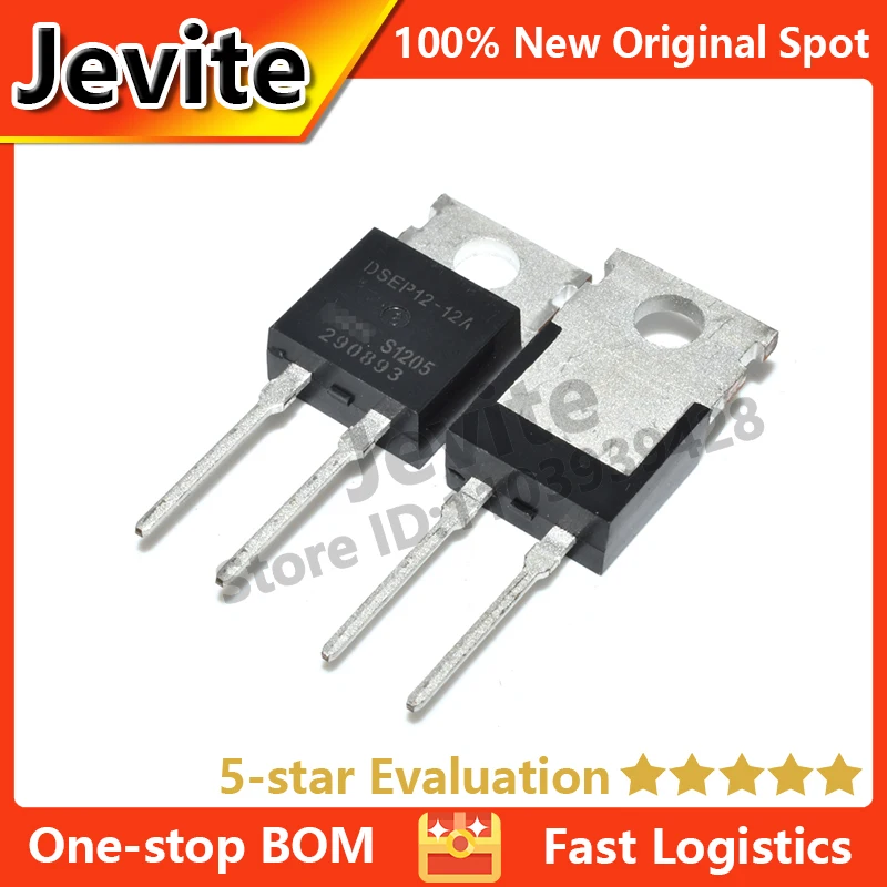 

Jevite 100% New Original electronics Controller 10 units/lote DSEP12-12A 1200V 12A TO-220 Diode Transistor