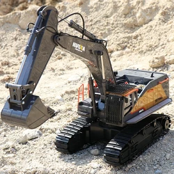 Wireless Remote Control Car Huina 592 Remote Control Alloy Excavator 22-channel Engineering Car Excavator Large Excavator Childr