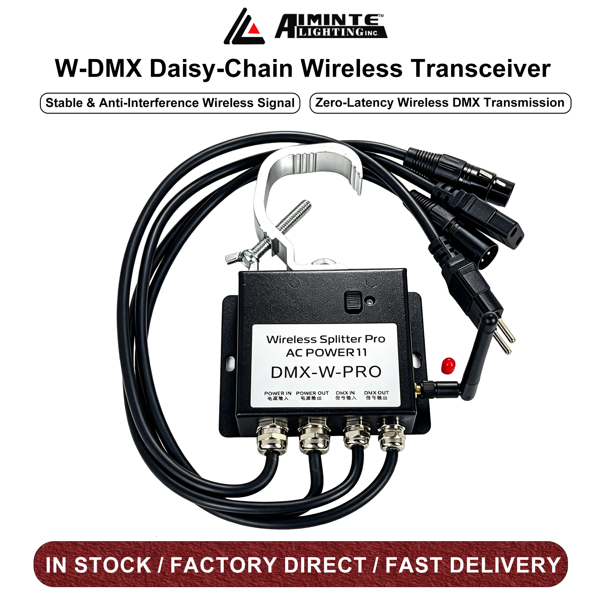 W-DMX / CRMX Wireless Transmitter Receiver,Integrated Transmitter & Receiver,For DMX512 Signal Transmission,For Stage Lights