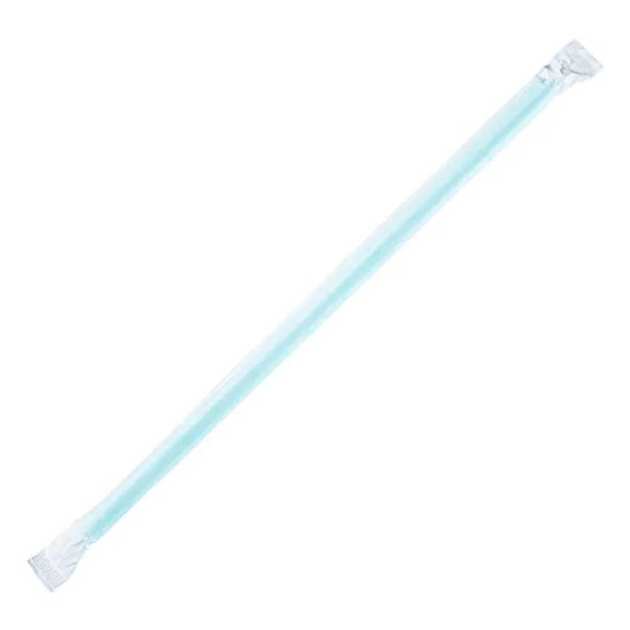 

9'' Giant Straws 8mm Paper Wrapped in Aqua for Beverage Serving Durable Eco-Friendly Straws with High Capacity and Smooth Finis
