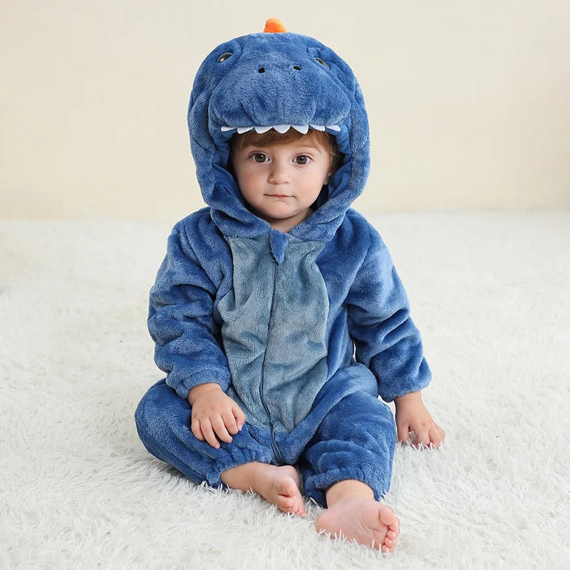 Infant Winter Cute Warm Jumpsuits Baby Soft Comfortable Animals Shape Thermal Romper Tollder Outdoor Plush Thick Hooded Overalls
