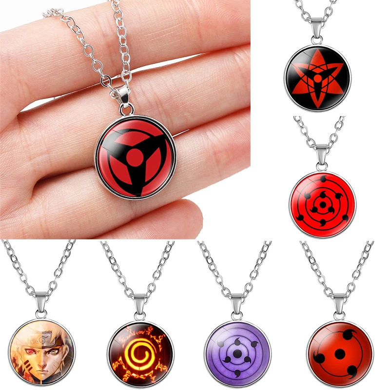 Anime Naruto Necklace Pendant Men Women Cosplay Chain Accessories Uchiha Itachi Uzumaki Naruto Sharingan Necklace Pendant Gifts