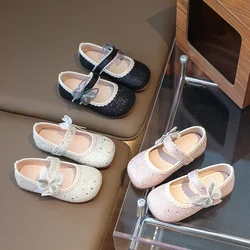 Scarpe da principessa da ragazza farfalla Glimmer bellissimi bambini scarpa piatta tre colori Party Spring Elegant Kids Mary Janes 21-35