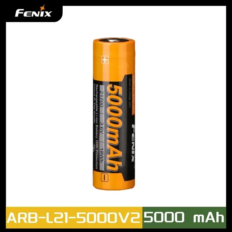 Original Fenix ARB-L21-5000 V2.0 5000mAh 21700 rechargeable Li-ion battery For BC26R，TK16 V2.0，TK20 V2.0，PD36R,PD36 TAC,PD40R...