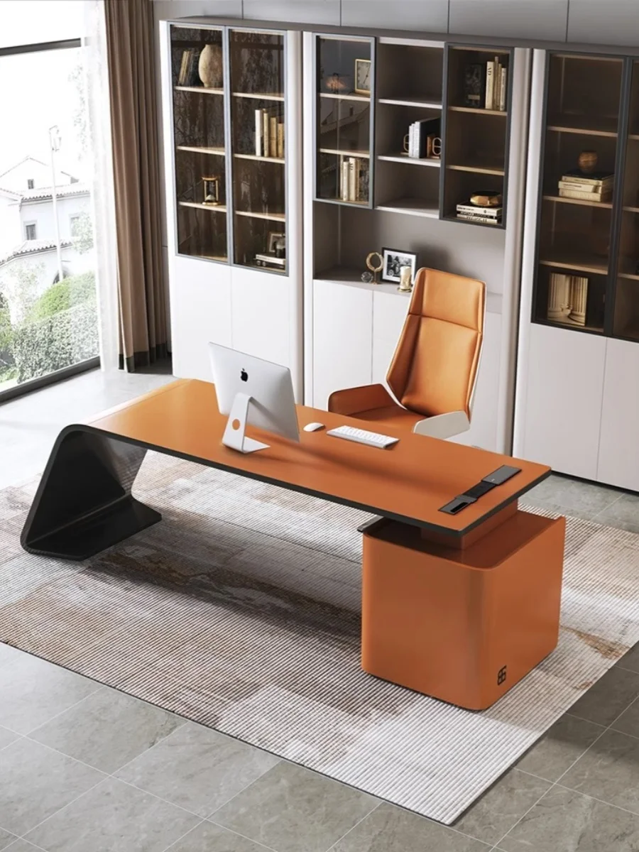 Desk fashion paint desk simple atmosphere luxury high-end corner President's desk