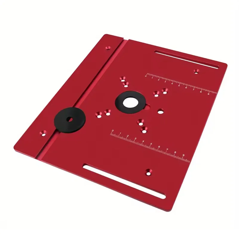 

B45C Aluminium Router Table Insert Plate For Electric Wood Milling Trimmer With Miter Gauge Flip Plate For DIY Woodworking Proje