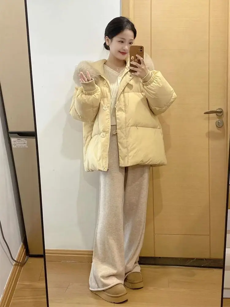 

Зимняя женская куртка-парка с асимметричным вязаным узором, утепленная, с контрастными вставками, воротником-стойкой, для холодной погоды, с эффектом состаривания, GF