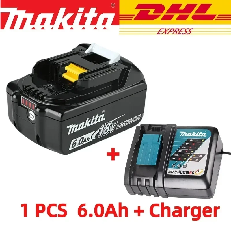 DHL Schip Makita 18 V 6.0Ah Oplaadbare Batterij, voor Makita BL1830 BL1830B BL1840 BL1840B BL1850 BL1850B Elektrisch Gereedschap Batterij