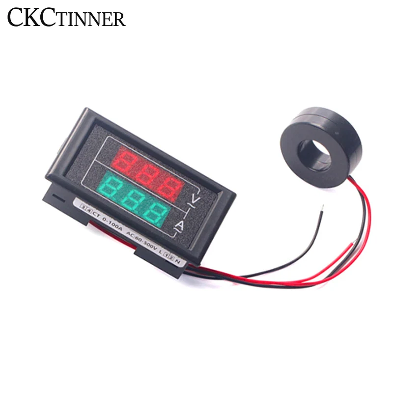 D85-5035VA Digital Voltmeter Ammeter LED Dual Digital Volt Meter Gauge AC80-380/220-450V AC0.00-99.9A 1.00-199A Current Meter