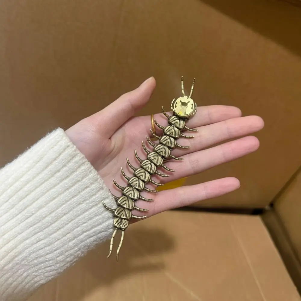 1/2pcs Retro Centipede Button Cover Metal Punk Style Centipede Button Clip Unique Jewelry Gift Lightweight Button Clip-On