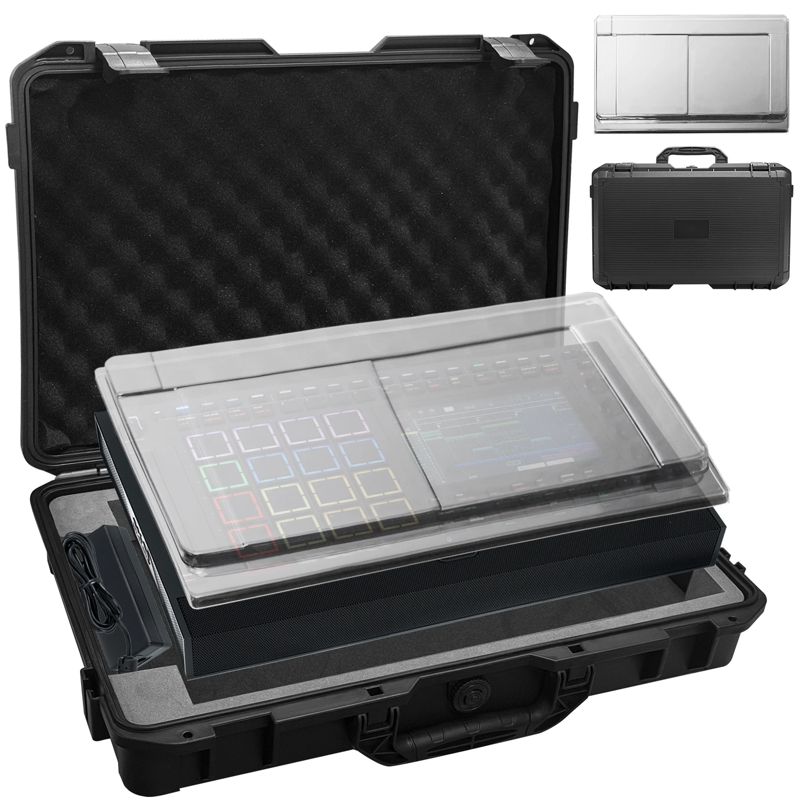 2-in-1 Value Bundle for Akai Professional MPC Live 3 / MPC Live III, Plastic Hard Shell Case + Clear Polycarbonate PC Dust Cover