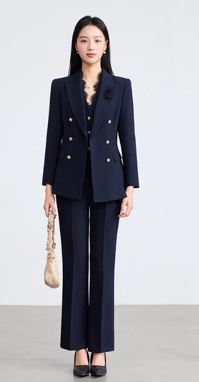 Elegant new suit set for women, outerwear, pants, two-piece set, cross-border, foreign trade, professional clothing