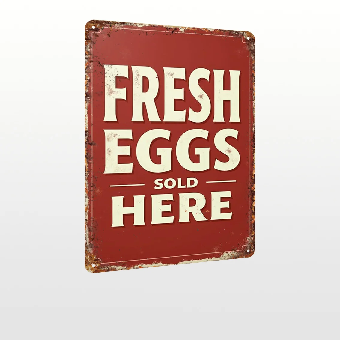 2D Flat - 1pc 2D Flat Decorative Plaque And Signs (20.32 cm by 30.48 cm, 20 by 30 Centimeters) Featuring a Fresh Eggs Design. Th