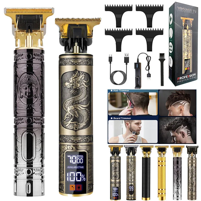 

Professional Electric Wireless Cutting Grooming Kit Barber Mens Beard Barbershop Hair Trimmer Clipper Shaver Finishing Machine