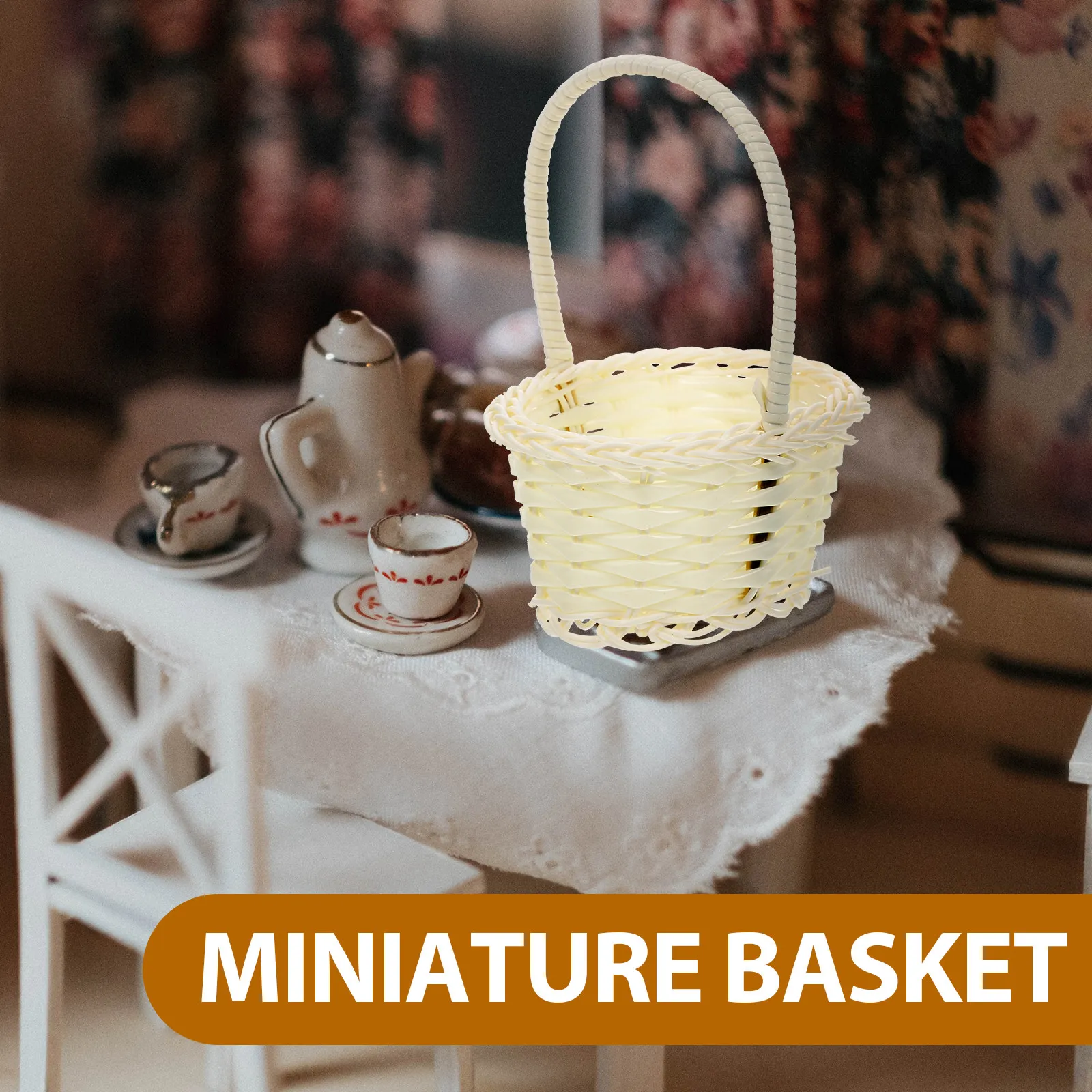 

10 шт. миниатюрных кухонных аксессуаров: пластиковые корзинки под бамбук для микроландшафта и украшения мини-домиков