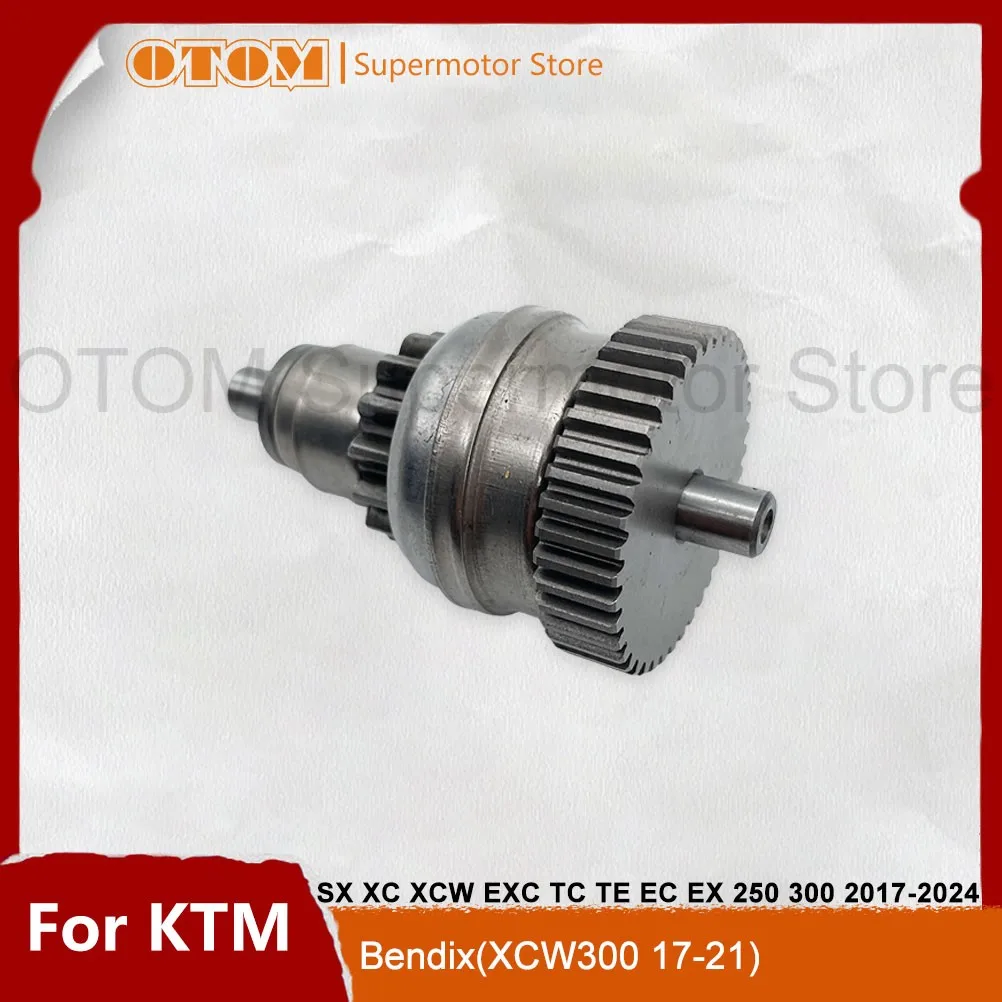 Para ktm husqvarna gás 250cc 300cc 2017-2024 unidade de arranque da motocicleta bendix 14t 40t engrenagem começar motor sx xc xcw exc tc te ec