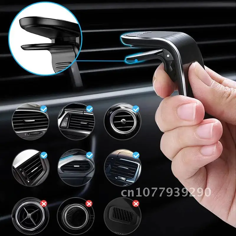 

Magnetic L-Type Phone Holder in Car Smartphone Stand Clip for Mount Car Magnetic Phone Holder Suit to All Model Cellphone