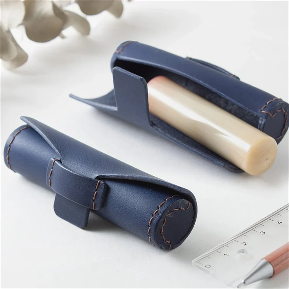 

Leather Seal Storage Case Mini Pu Leather Lipstick Case Portable Lipstick Pouch Pu Leather Cylinder Storage Case For Gifts Bag