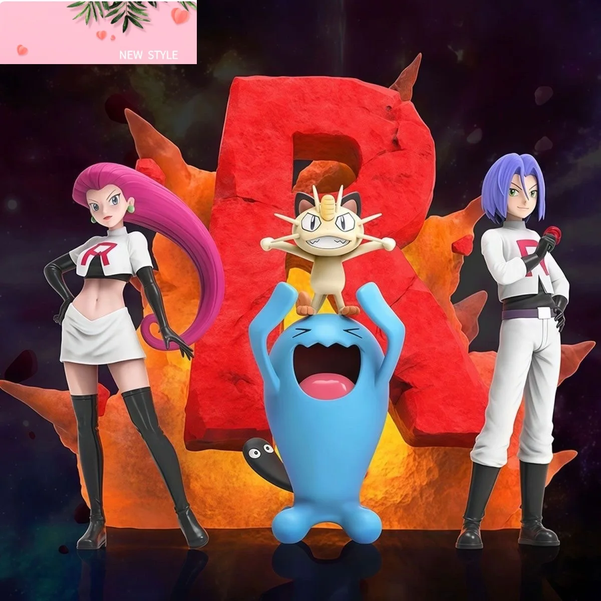 

Аниме фигурка покемона Rocket Team фигурки героев 3-11 см ПВХ фигурки Коллекция Модель игрушки подарки