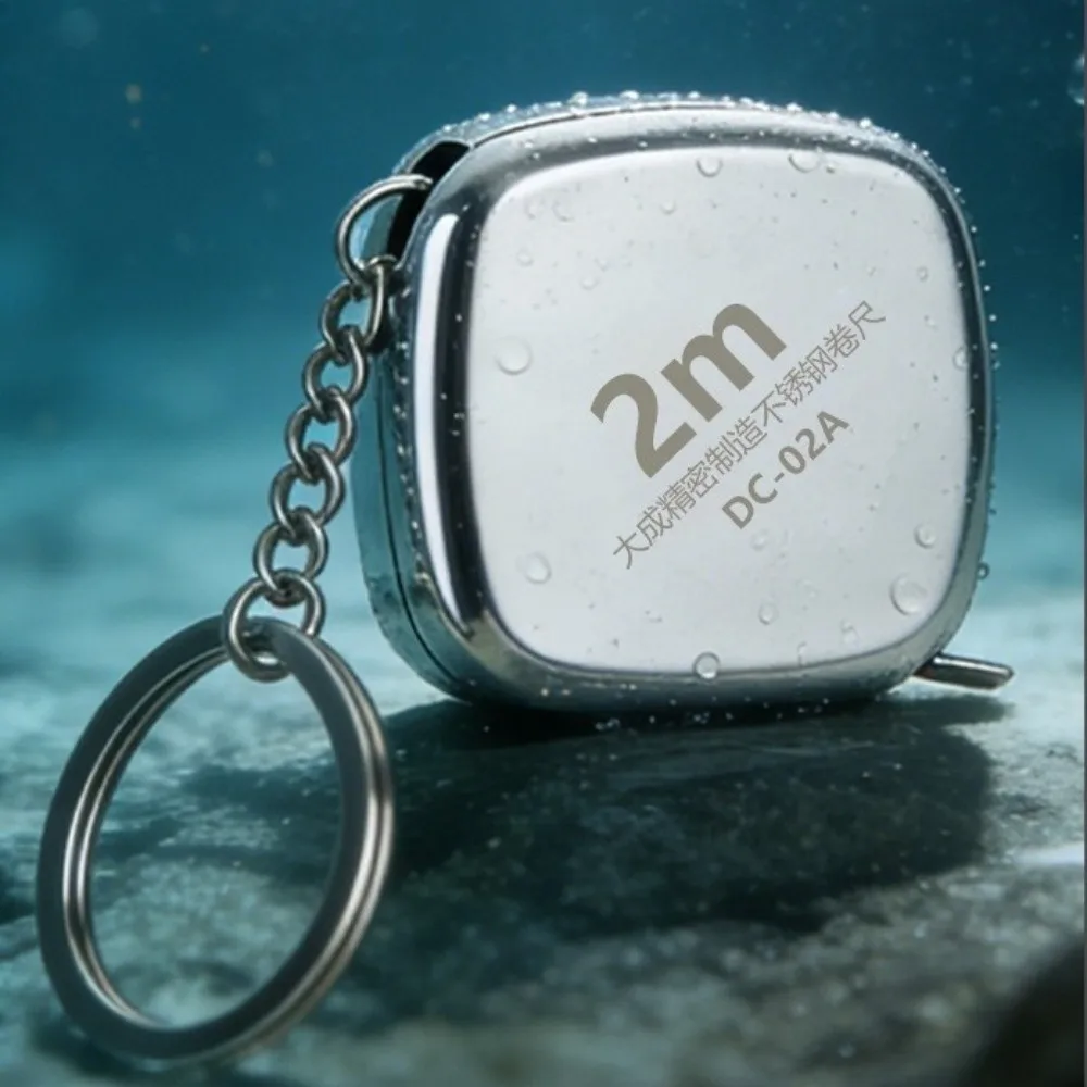 1/3/5pc Mini 2m Small Tape Measure Keychain, Stainless Steel Retractable Key Ring Tape Measure Precision Pocket Tape Measure