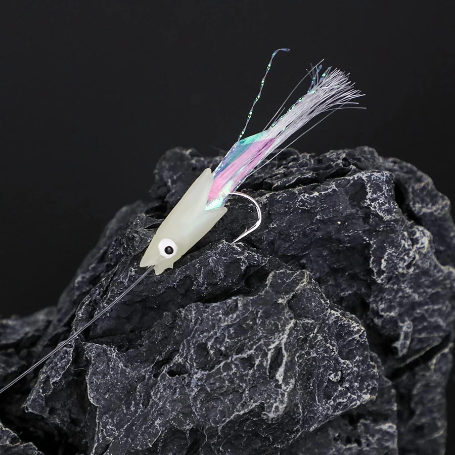 Lot De 5 Leurres De Pêche Sabiki Rig Pour Eau Salée - 6 Hameçons Peau