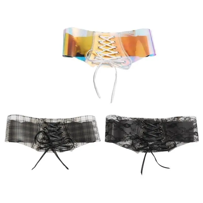 652F مشد الجسم المشكل متعدد الاستخدامات حزام من الجلد الشفاف للكرنفال #1