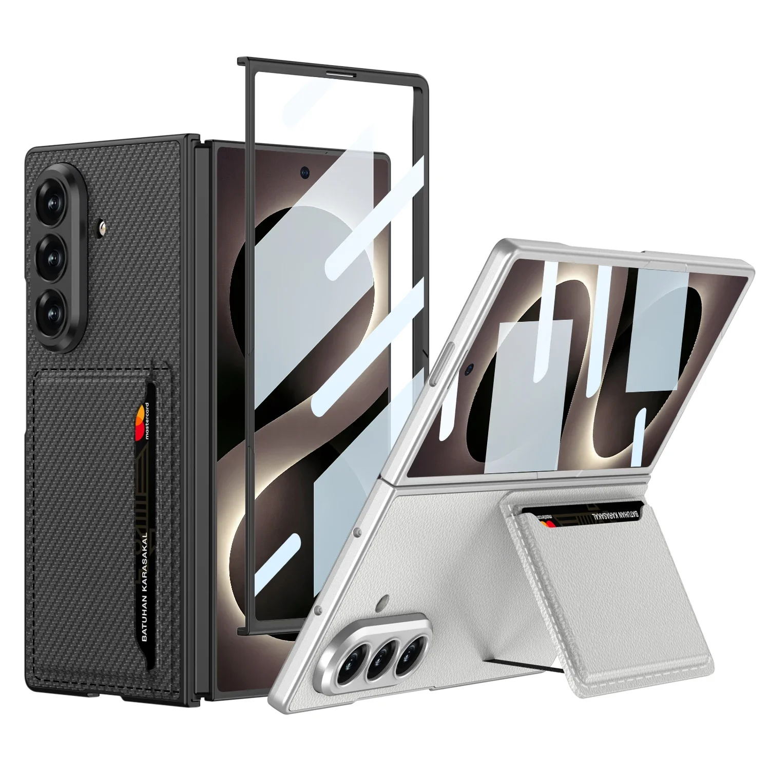 For Samsung Galaxy Z Fold 8 Ultra Case Luxury leather Card holder Stand Magnetic Protective Back Cover For Magsafe Phone Shell