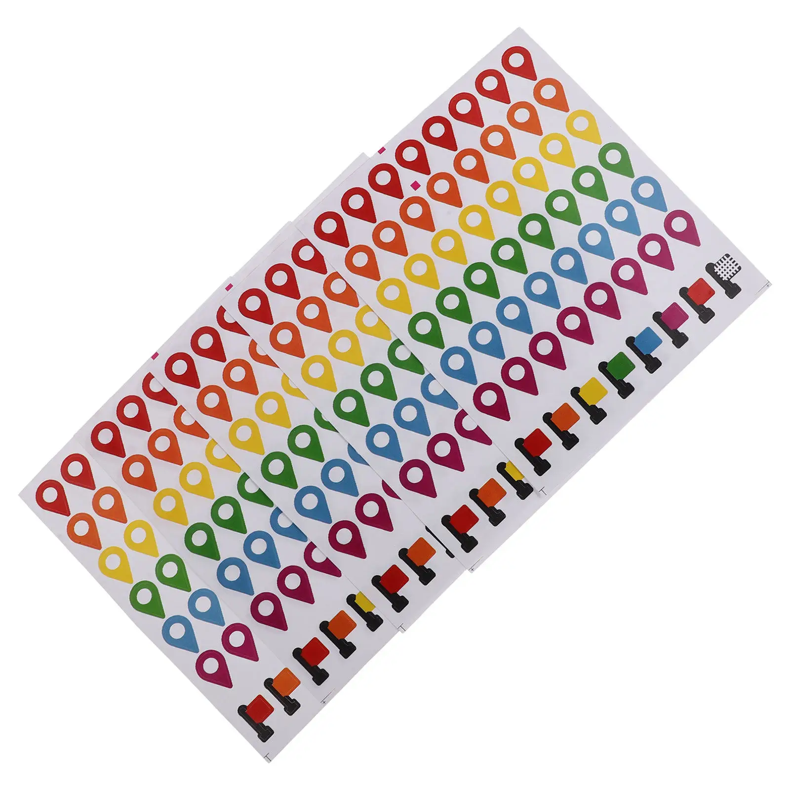 

280Pcs Colorful Map Pointer Stickers Self Adhesive Location Labels Peel and Stick for Adventure Hiking Trail Marking Survey