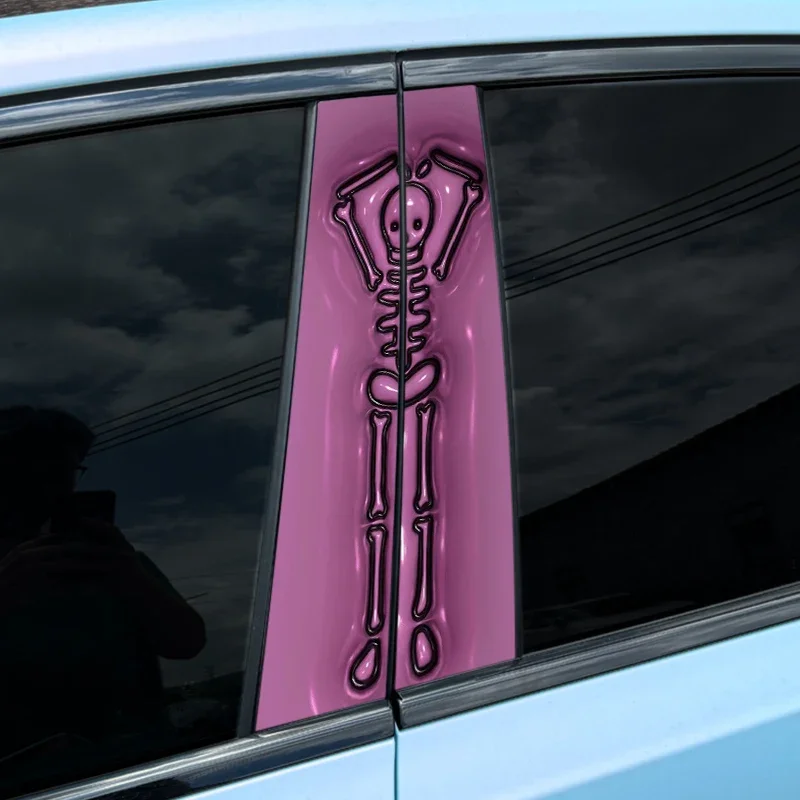 

1pc/2pcs Skull Spider Car Stickers Auto B Pillar Waterproof Halloween Decoration DIY Car Doors Pillar Sunscreen Vinyl Decals