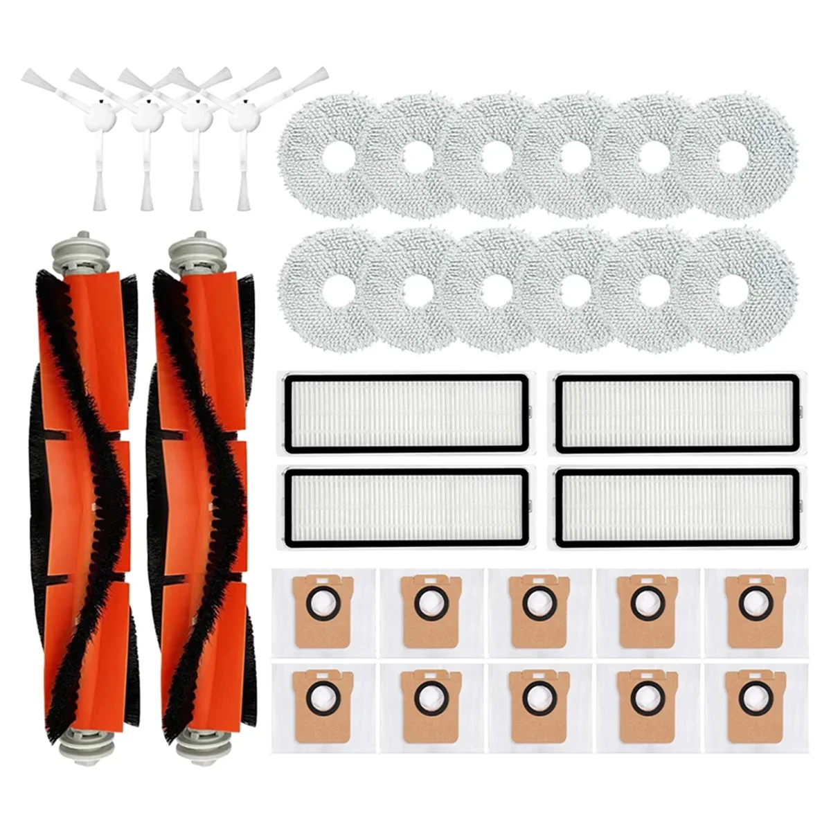 

A58E-For Xiaomi Robot Vacuum X10+ X10 Plus B101GL Spare Parts Accessories Main Side Brush Hepa Filter Dust Bag Mop Rag