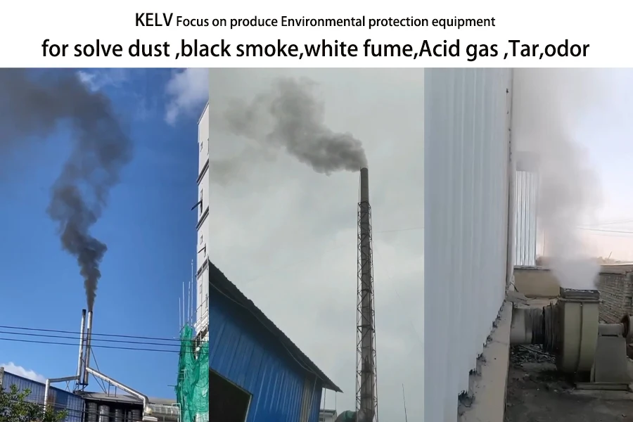 Промышленные котлы, черный очиститель дыма, влажный электростатический очиститель, оборудование для утилизации газа, электростатический дымовой фильтр