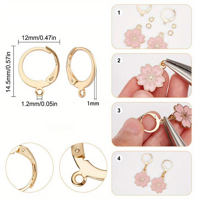 100-300 قطعة خطاف القرط المعدني هيبوالرجينيك رافعة الظهر القرط النتائج مع حلقة مفتوحة DIY بها بنفسك مستلزمات صناعة المجوهرات سلك الأذن