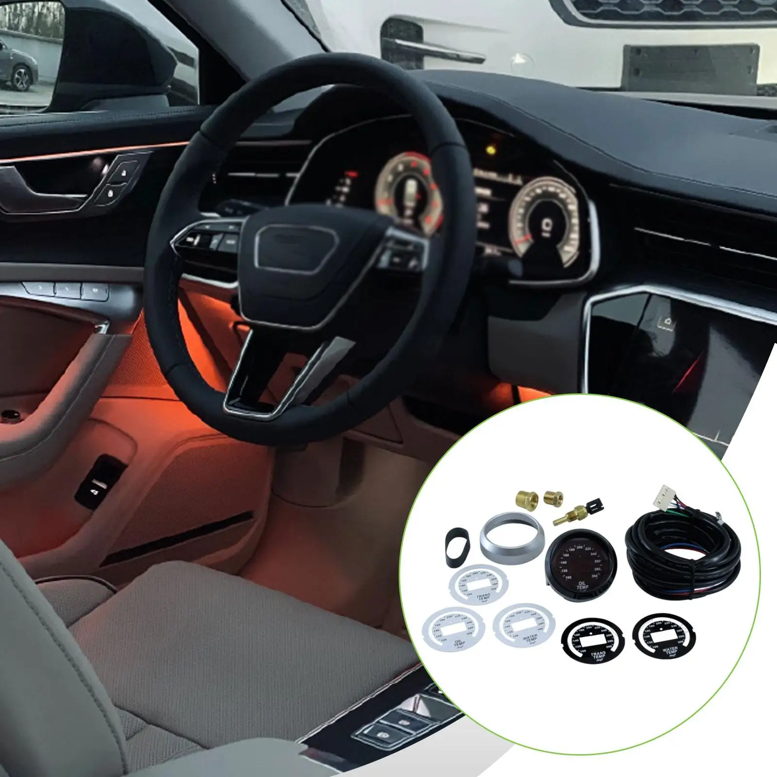 

52mm Oil Water Temperature Gauge Automotive Accessories Multipurpose 30-4402