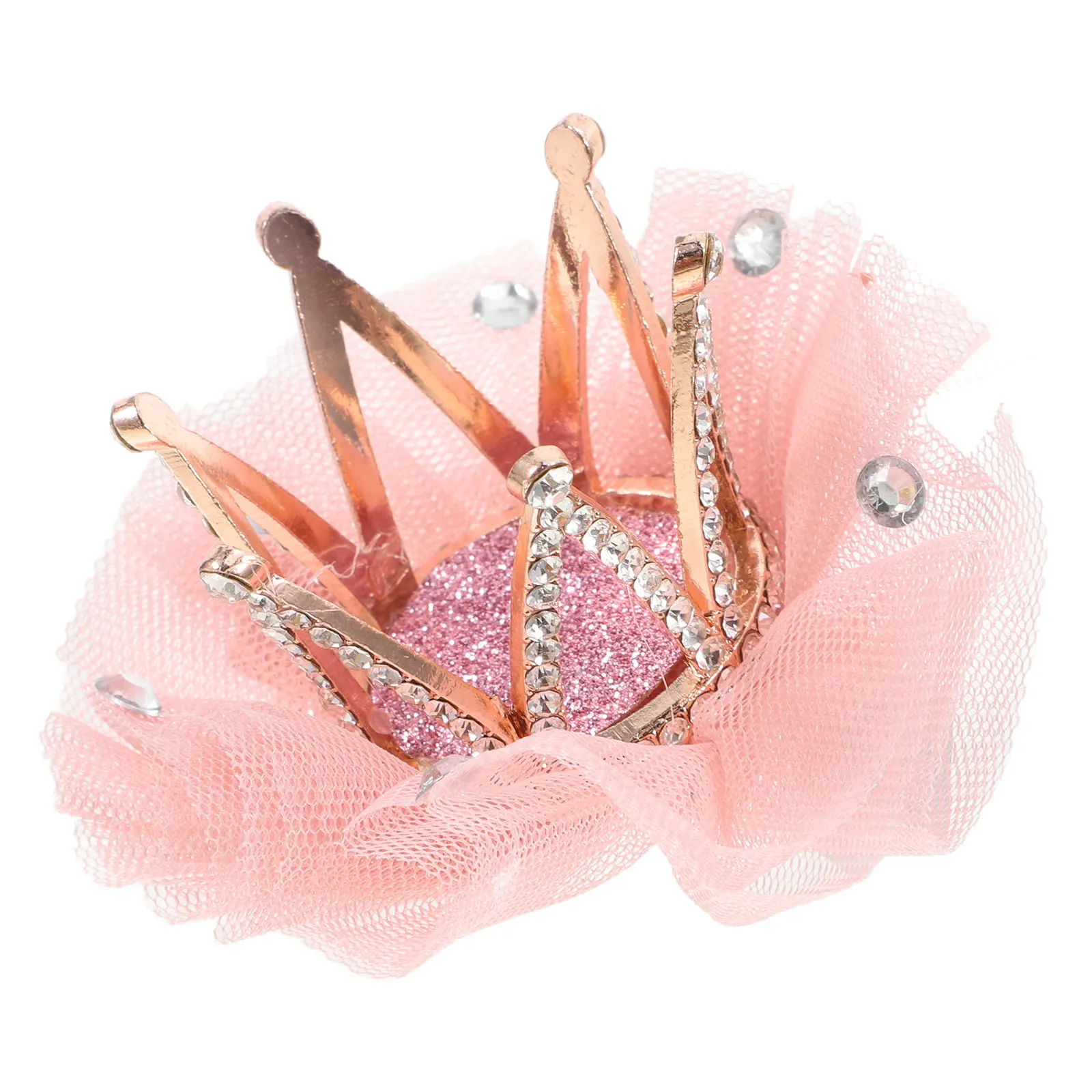 

1Pcs Crown Hair Clip for Deep Pink Rhinestone Bobby Pin Strong Hold Fashion Hair Accessory Elegant Look Gift Choice