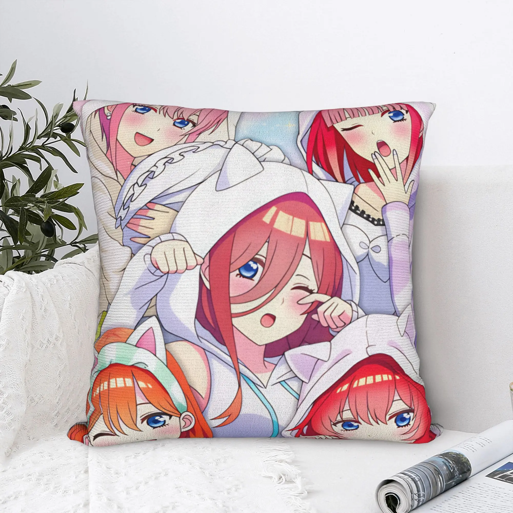The Q-Quintessential Q-Quintuplets Pillow Cover  Soft Cushion Cover Fashion Pillow Case For Office Car Home Decor