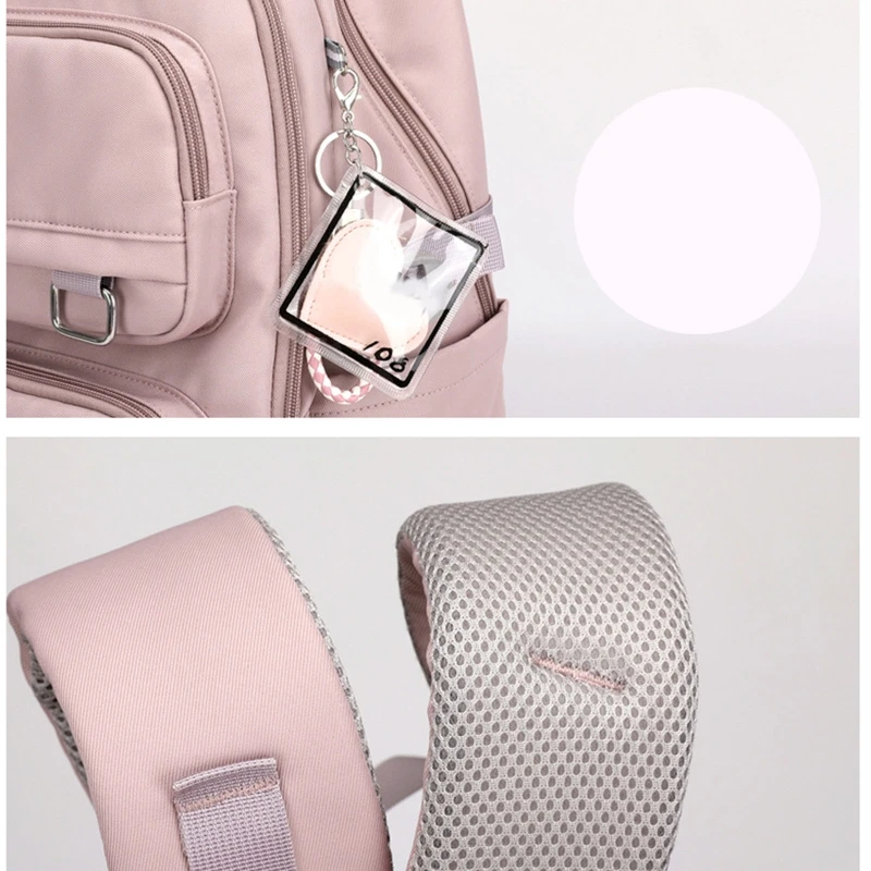 Mädchen-Schulrucksack, Rucksack für Teenager, Frauen, Kinder, weiblich, rosa, Schultasche für Grundschule, weiterführende Schule, Teenager, Kinder – Detail 23