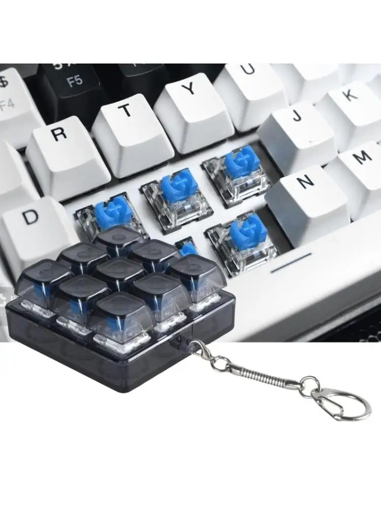 9Key Keyboards Switches Tester with XDA Translucent Keycap Switches Keychains