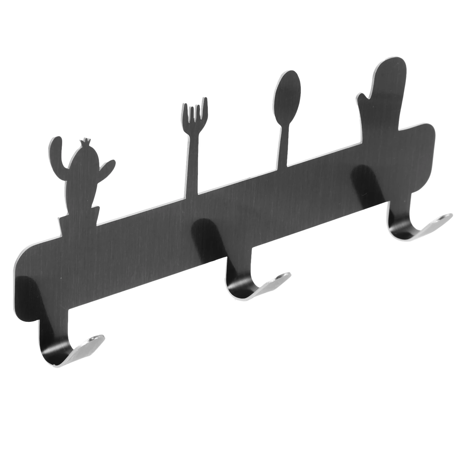 

Stainless Hooks Wall Coat Rack Strong Adhesive No Drill Bath Kitchen Bedroom Mount Hook Rack Metal for Coats