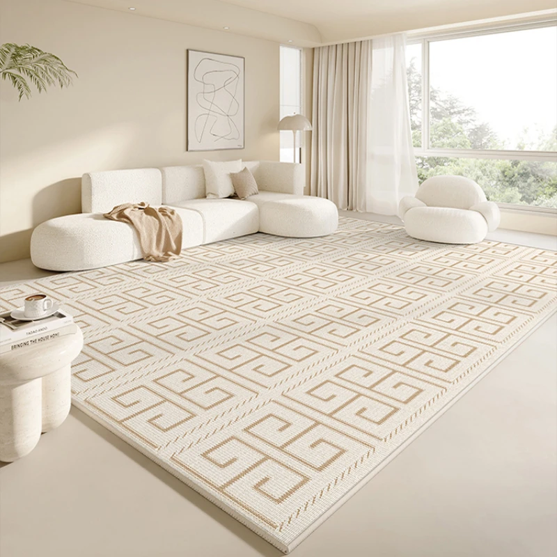 Cream Style Carpets for Living Room Fluffy Soft Bedroom Decor Carpet Home Non-slip Thick Bedside Rug Large Area Lounge Floor Mat