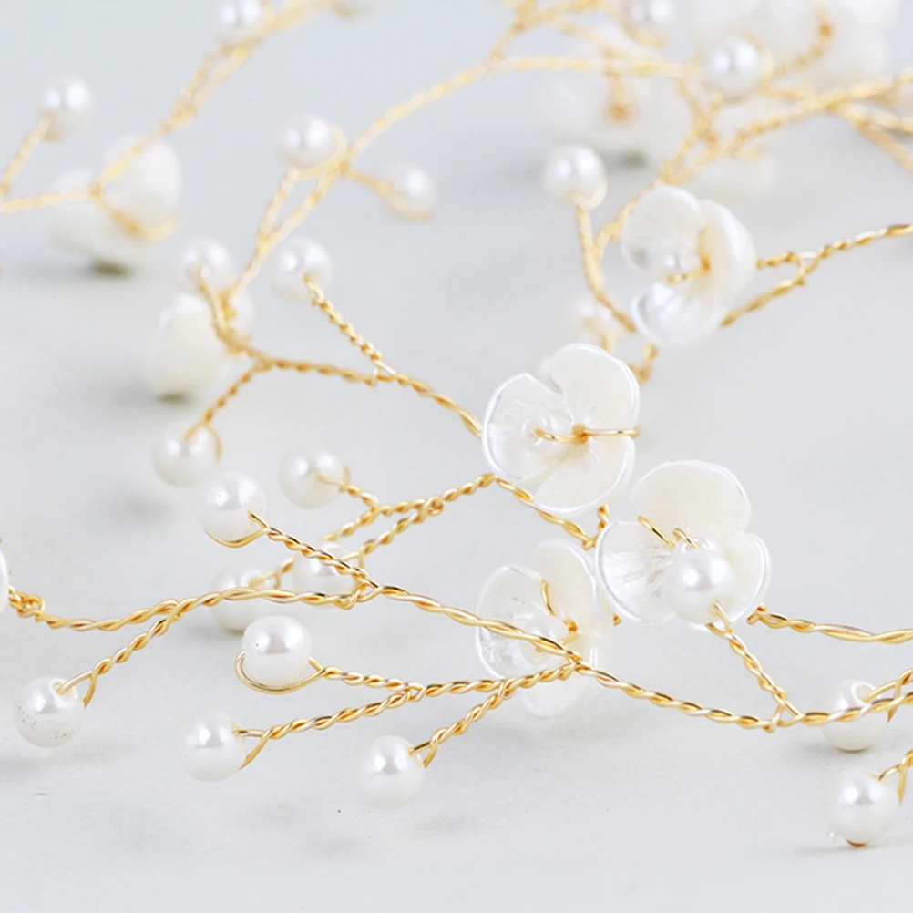 

Цветочная лоза для волос, элегантный дизайн, регулируемые бусины, прическа, свадебный головной убор, винтажный венок, тиара, инструмент для фотосъемки