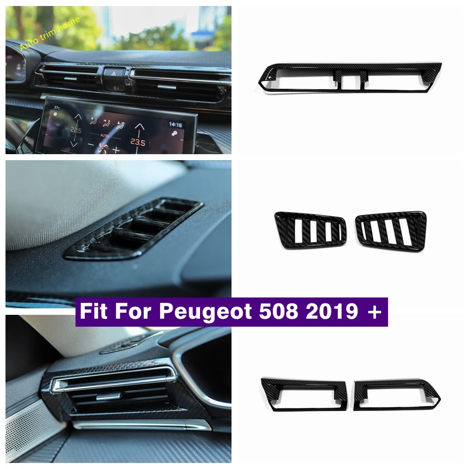 

Side Center Dashboard Air Conditioning Outlet AC Vent Decoration Frame Cover Trim For Peugeot 508 2019 - 2022 Car Accessories