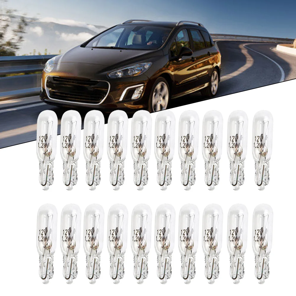 Parts Bulbs 1.2W 12V 20PCS Instrument Panel Bulb Kit Replacement Set T5 286 Warm White Accessories High Quality