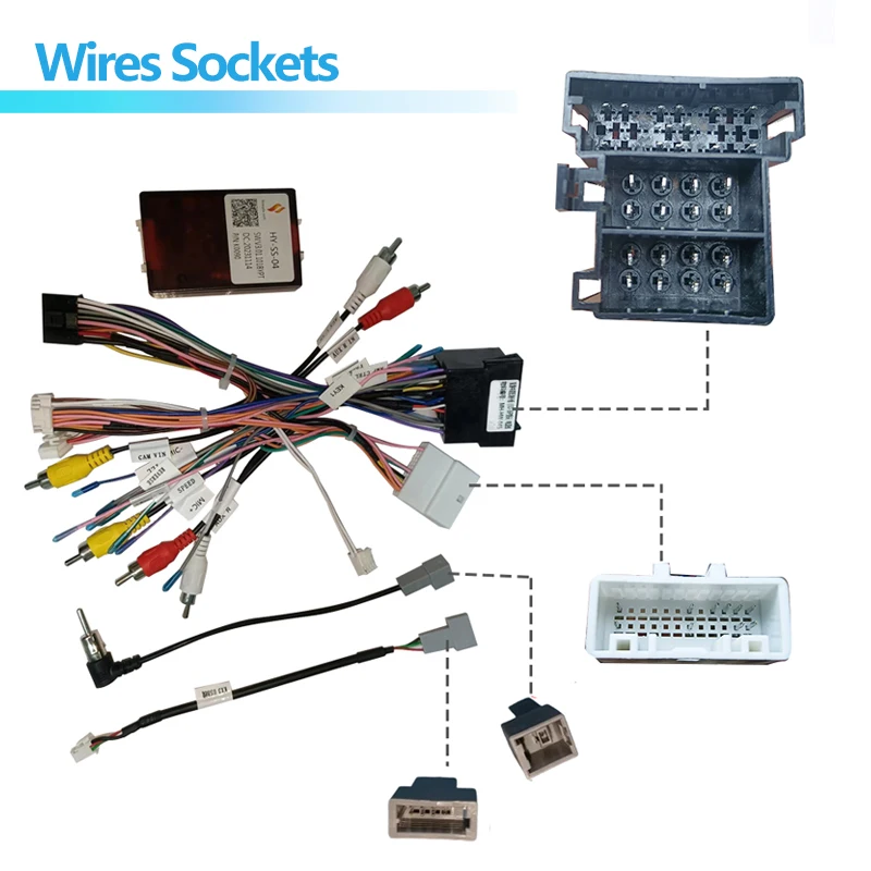 android Car radio Canbus Box Decoder For KIA Sportage Sorento Hyundai ix35 Tucson 2 16 pin Wiring Harness Plug Power wire Cable