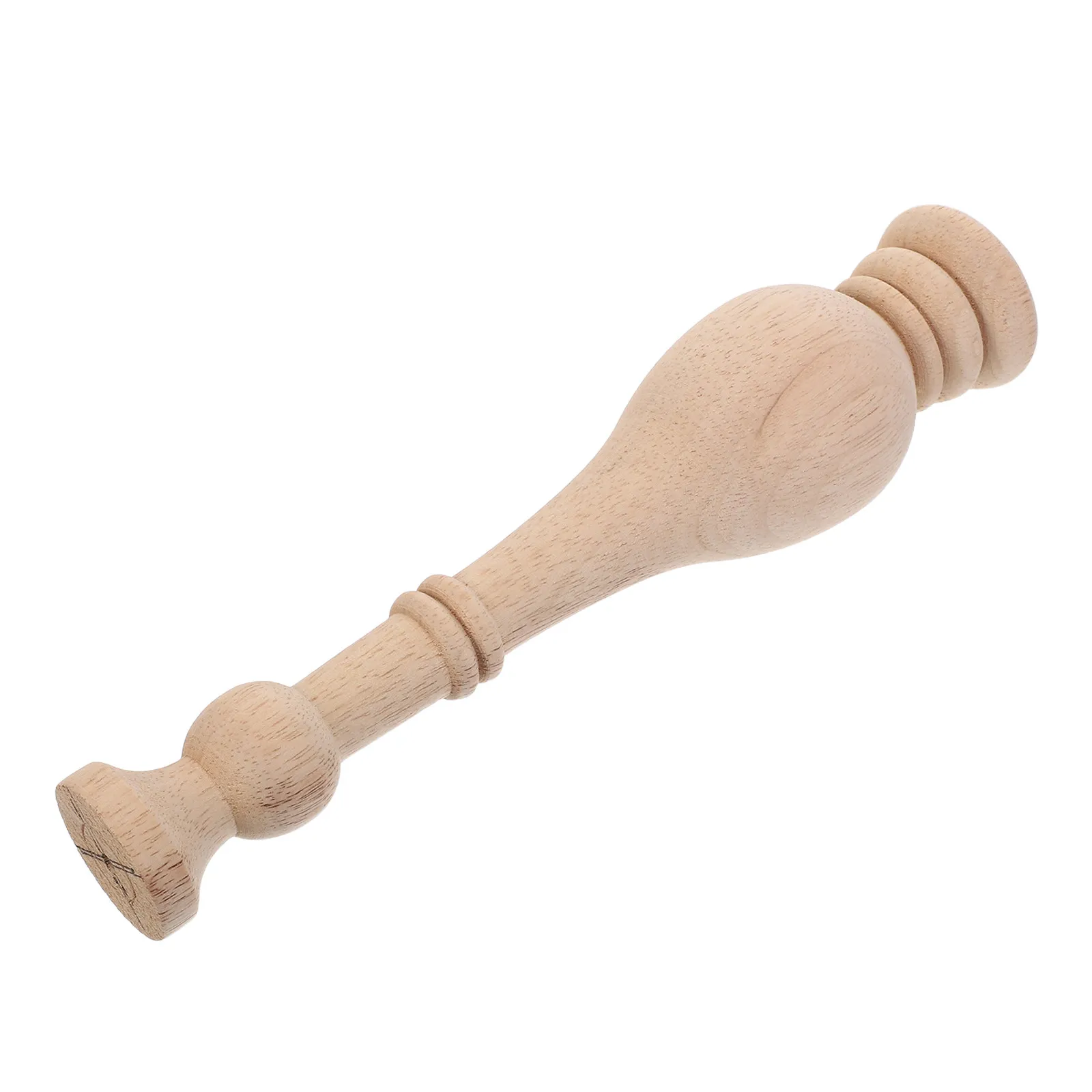 Decorative Unfinished Wood Finials European Style Round Carved Top Staircase Bed Post Curtain Rod Flagpole Toppers Wooden Crafts