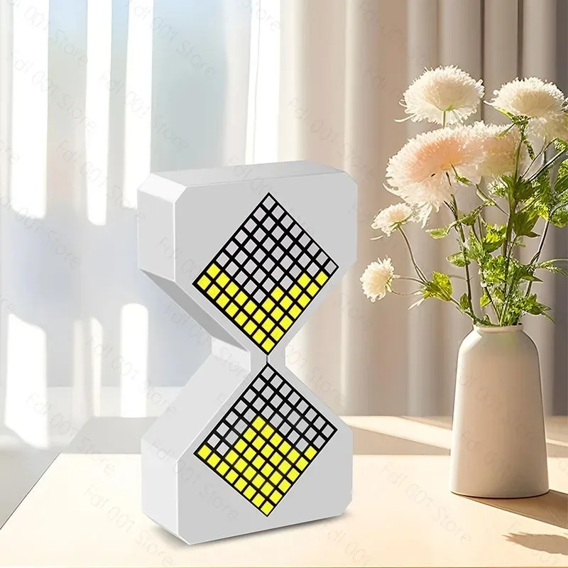 Electronic Timer Wireless Charging Desk Lamp USB Charging Gift 3D Hourglass Ornament Ambient LED Night Light