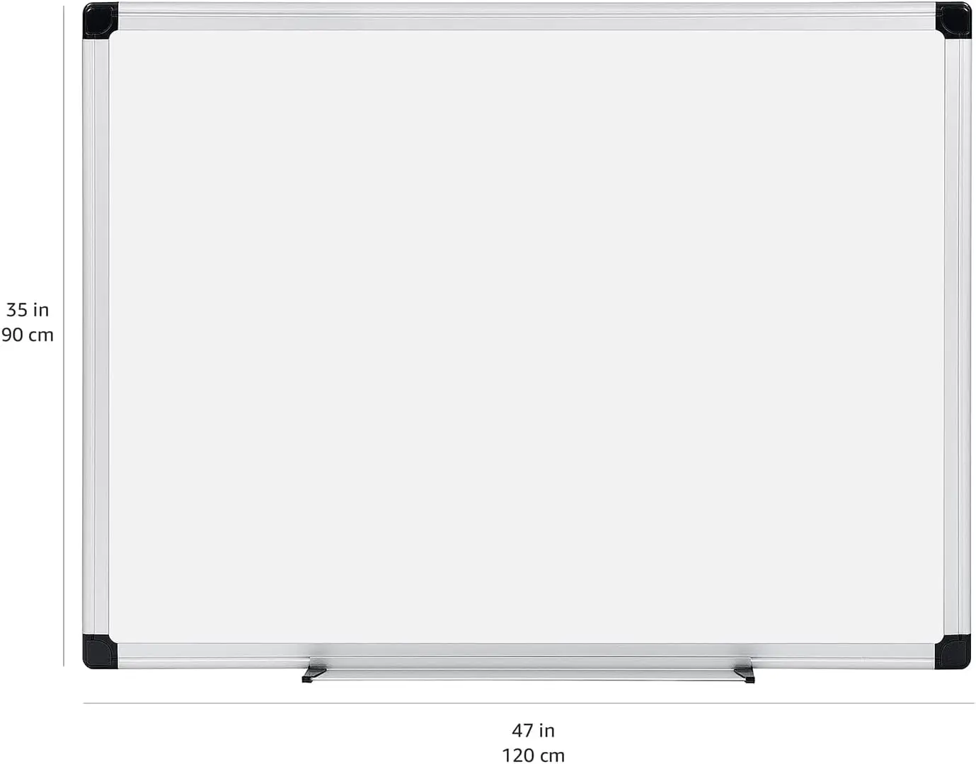 Quadro branco magnético apagável a seco 36x48 polegadas quadro de alumínio prata branco escritório escola