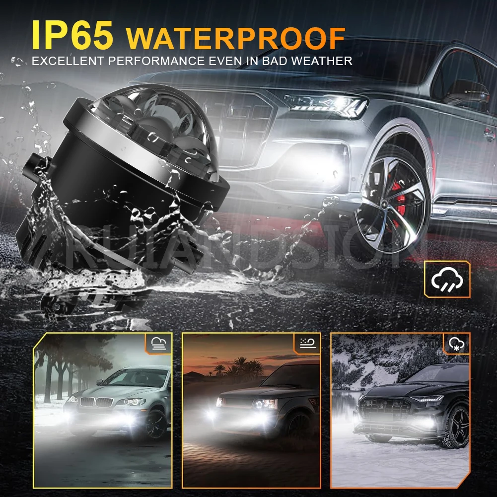 RUIANDSION Lampu Kabut LED Pro - Bi Led Projector Lens 3 Inch ulasan dan harga