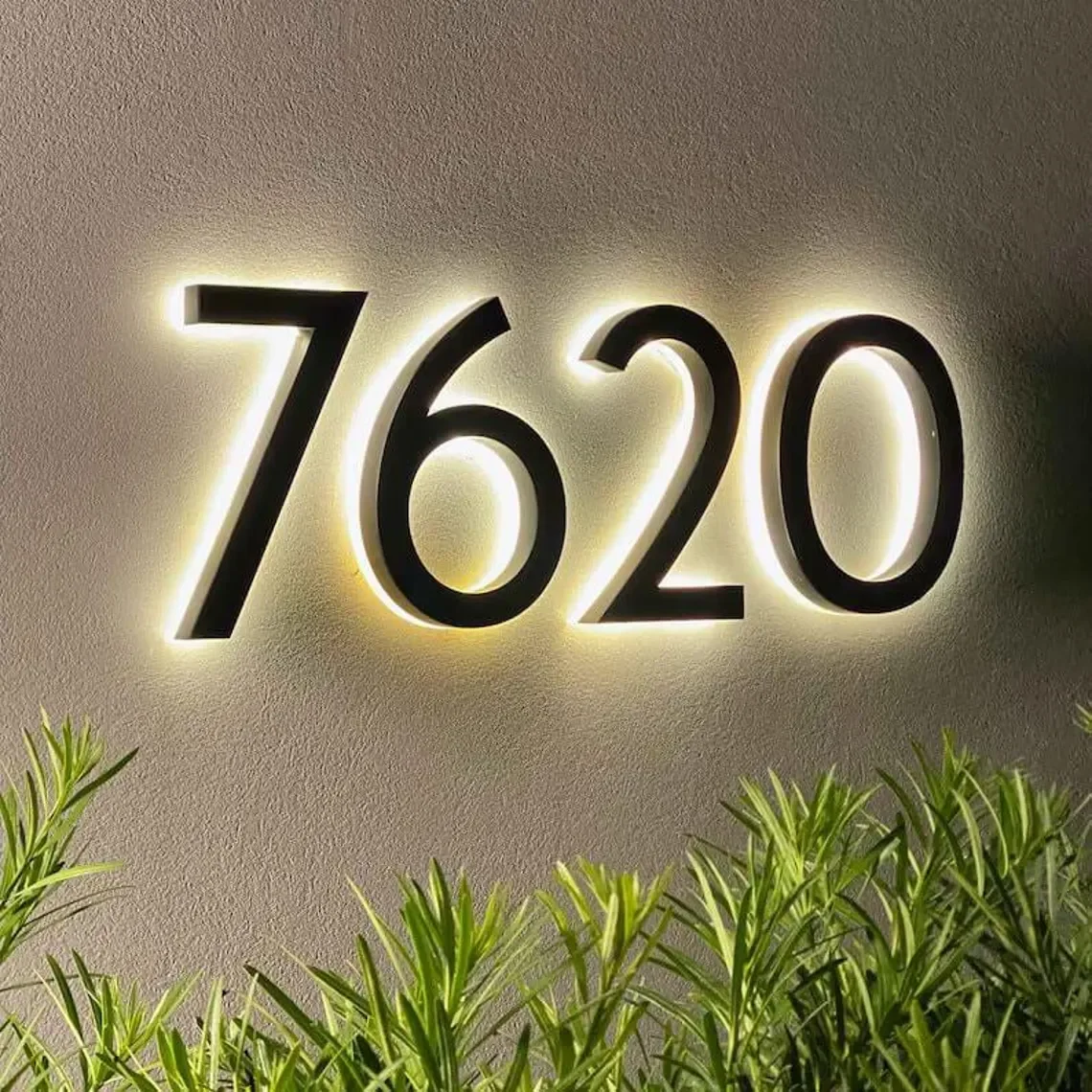 

Personalized House Number Illuminated Backlit Door Number Hotel Room Numbers Sign Address Sign Home Decor New Home Gift