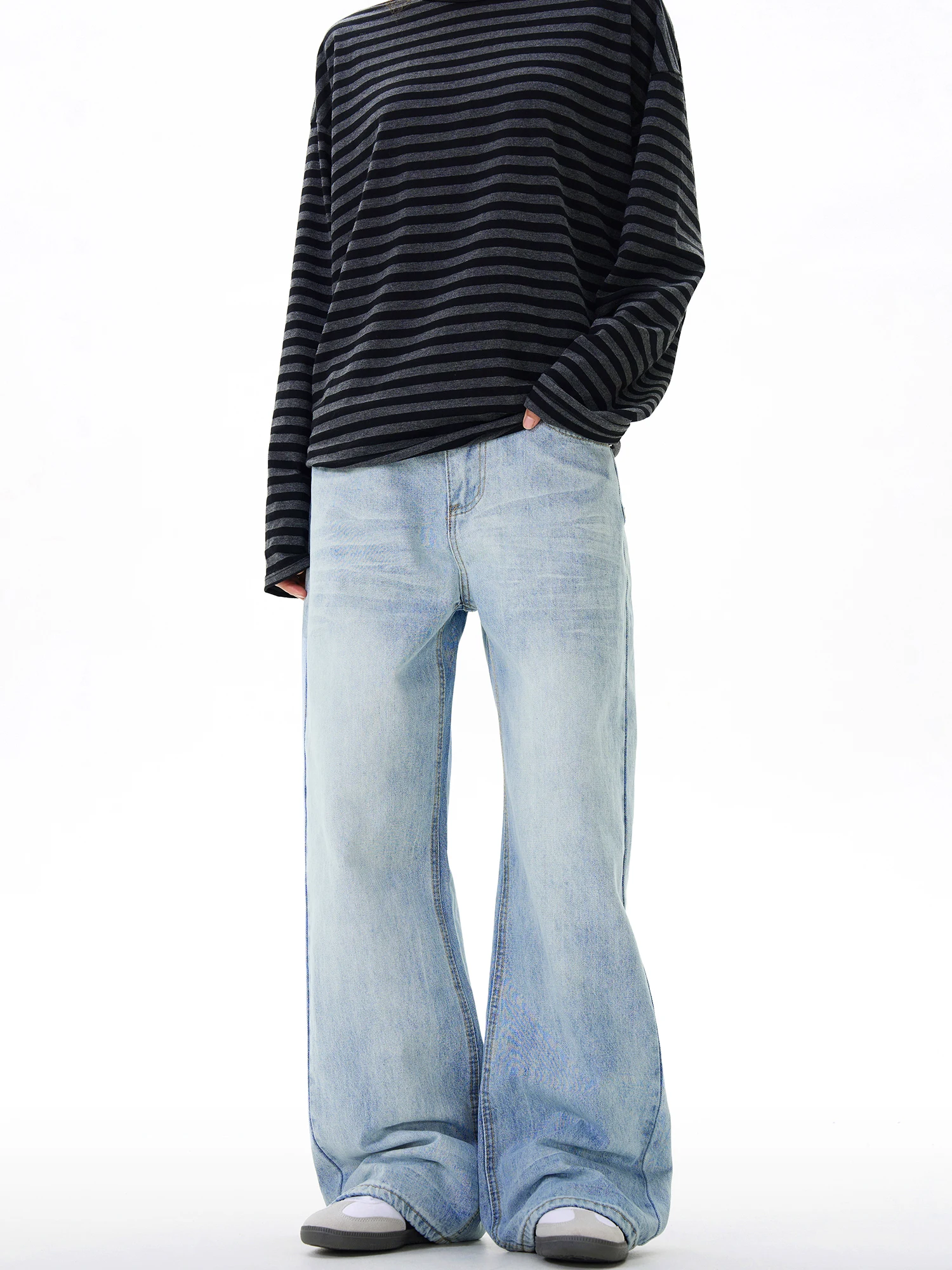 

Джинсы Thumpup в американском стиле ретро с прямыми штанинами Свободные повседневные брюки с широкими штанинами и длинные хлопковые джинсовые джинсы